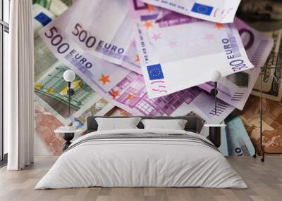 Euros, good background for business concept Wall mural