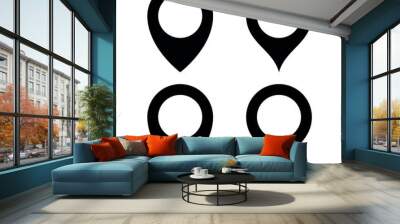 Set of Four Glyph Location Pins Wall mural