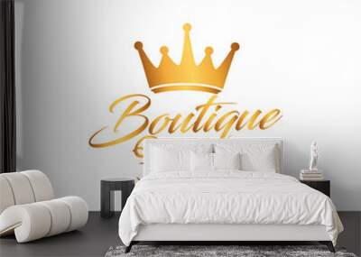 Boutique logo Design Vector Template Wall mural