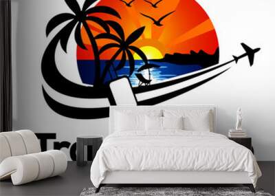 Travel and Tour Logo Template Wall mural