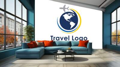 Travel logo icon vector design illustration Wall mural