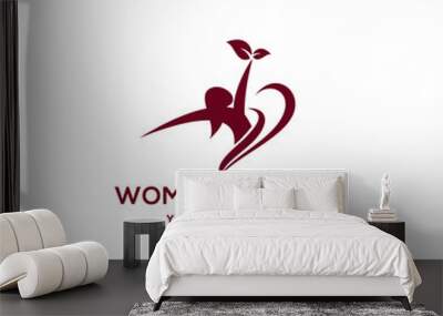 Women Health Logo Template Wall mural