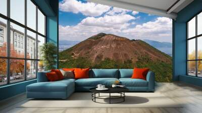 Vesuvius volcano from the air Wall mural