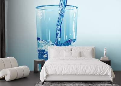 Water poured into a tumbler Wall mural