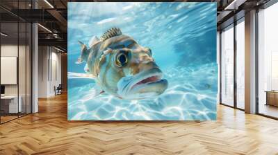 Cod fish underwater Wall mural