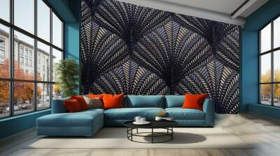 Background in the style of the 20s. Retro Wallpaper. Blue abstract luxury background. The great Gatsby ornament. Wall mural