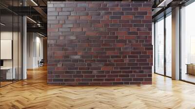 Dark red brick wall texture Wall mural