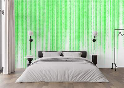 Digital green binary code matrix overlay background Wall mural