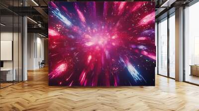 Fireworks, Celebration, winner, New year party, anniversary poster and banner design background. Wall mural