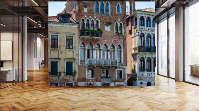 Houses on the Grand Canal in Venice, Italy in summer 2024 Wall mural