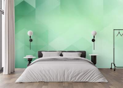 Abstract Green Geometric Polygon Background Wall mural