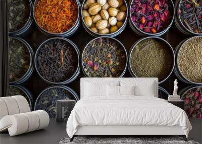 Assorted Loose Leaf Tea Collection Wall mural