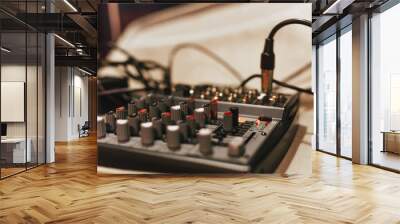 Mixing desk. Remote control for sound engineer Wall mural