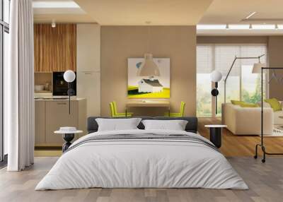 Modern house interior
 Wall mural