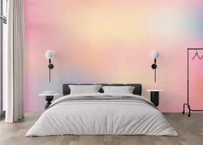 Gradient multi-colored background in pastel shades. Bright blurred pattern of sunset colors Wall mural