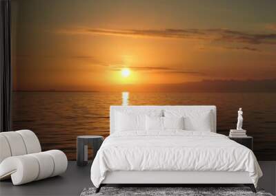 Golden sunset Wall mural