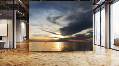 swirling sunset Wall mural