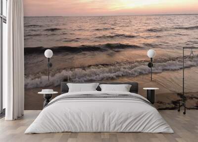 waves on the shore Wall mural