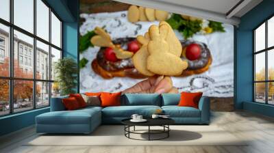 homemade gingerbread without icing Wall mural