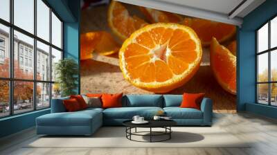 juicy ripe tangerines from Abkhazia Wall mural