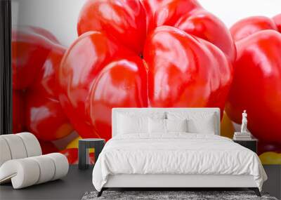 Red and yellow raw pepper Wall mural