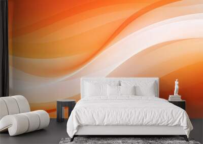 Pastel tone electric orange white gradient defocused abstract photo smooth lines pantone color background Wall mural