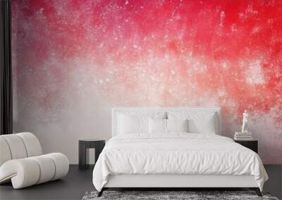 Red white spray texture color gradient shine bright light and glow rough abstract retro vibe background template grainy noise grungy empty space with copy space texture  Wall mural