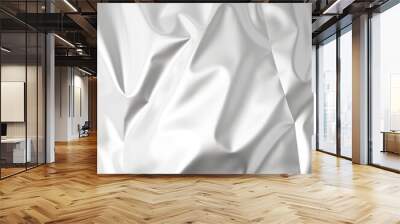 Silver foil metallic wall with glowing shiny light, abstract texture background blank empty with copy space for product design or text copyspace mock-up  Wall mural