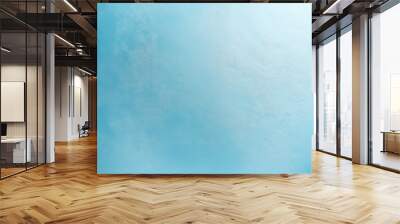 Sky Blue foil metallic wall with glowing shiny light, abstract texture background blank empty with copy space for product design or text copyspace mock-up  Wall mural