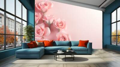 Soft Rose pastel gradient background Wall mural