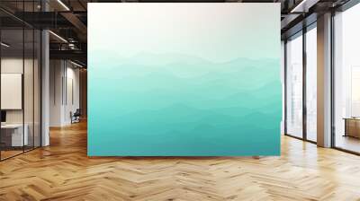 Soft Turquoise pastel gradient background Wall mural