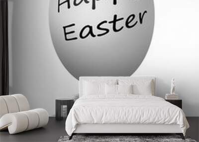 colorful easter eggs isolated on white Wall mural