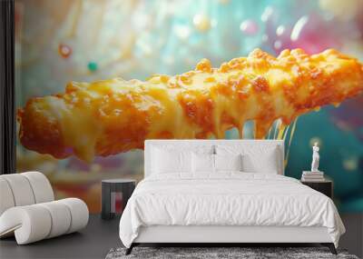 Hot Crispy delicious fried mozzarella cheese stick. Deep fried cheese sticks. AI generation Wall mural