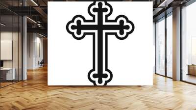 Christian cross simple icon Wall mural