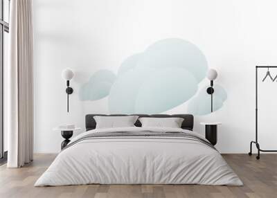 Cloud icon, isometric 3d style  Wall mural