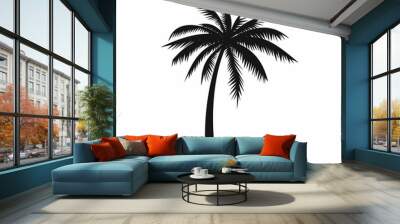 Coconut palm tree icon, simple style Wall mural