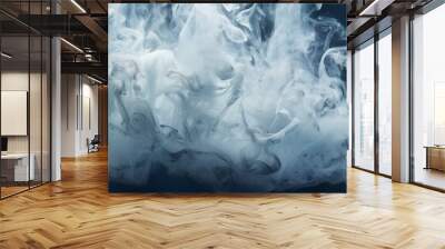 Dramatic Smoke ice photo studio light effect. Magic aura steam dynamic vapor design. Generate Ai Wall mural