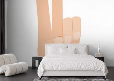 hand with two fingers isometric 3d icon Wall mural