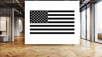 USA flag icon  Wall mural