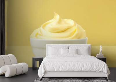 Yellowish Butter background. Milk fat organic. Generate Ai Wall mural