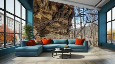 cliff and rocks Wall mural