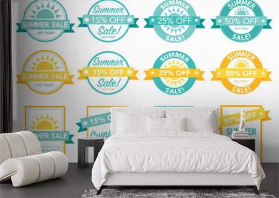 summer sale tag set Wall mural