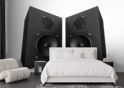 3D rendering speakers isolated on white background Wall mural