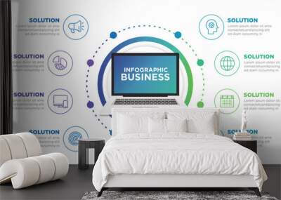 Business data visualization Wall mural