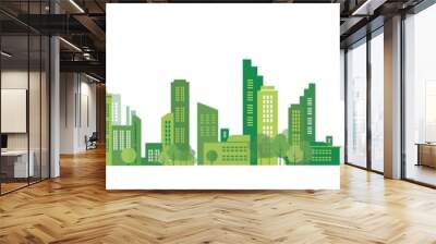 cityscape illustration Wall mural