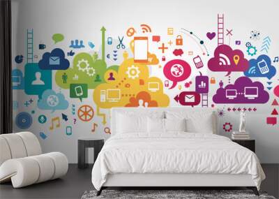 communication Wall mural