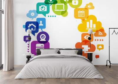 communication Wall mural