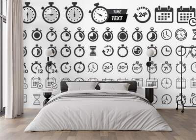 Icons time collection Wall mural