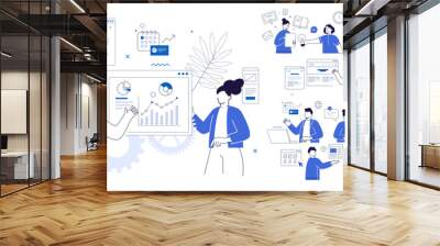 illustration marketing  Wall mural