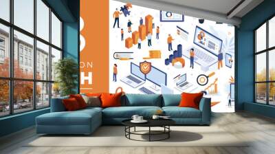 illustration marketing Wall mural